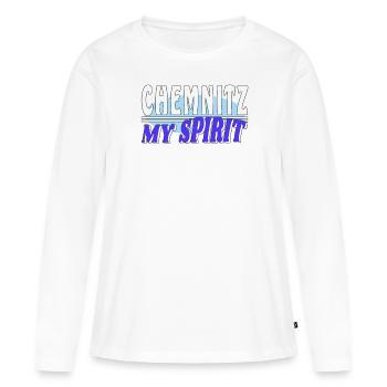 CHEMNITZ MON - T-shirt manches longues Premium bio Femme - blanc - Devant - Julia (174cm)