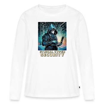 Ethical Cyber Security - Women's Premium Organic Long Sleeve Shirt - white - Front - Julia (174cm)