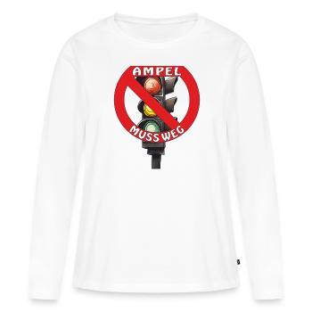 LES FEUX DE CIRCULATION DOIVENT ÊTRE RETIRÉS 2 - T-shirt manches longues Premium bio Femme - blanc - Devant - Julia (174cm)