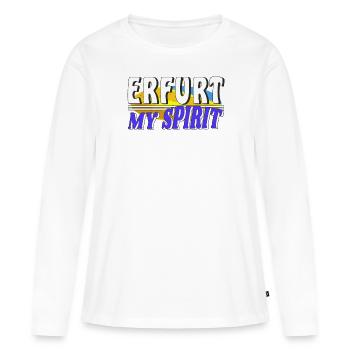 ERFURT MON - T-shirt manches longues Premium bio Femme - blanc - Devant - Julia (174cm)