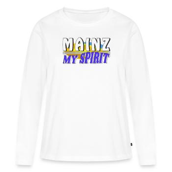 MAYENCE MON - T-shirt manches longues Premium bio Femme - blanc - Devant - Julia (174cm)