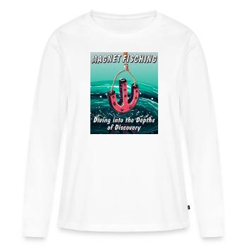 MAGNETFISCHING Diving into the Depths of Disco - Women's Premium Organic Long Sleeve Shirt - white - Front - Julia (174cm)