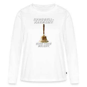 HARMONIE DE CLOCHE - T-shirt manches longues Premium bio Femme - blanc - Devant - Julia (174cm)