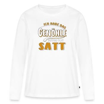 J’EN AI MARRE DE LA LUEUR - T-shirt manches longues Premium bio Femme - blanc - Devant - Julia (174cm)