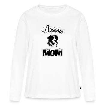 Aussie mom - Women's Premium Organic Long Sleeve Shirt - white - Front - Julia (174cm)
