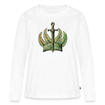 ÉPÉE MÉDIÉVALE DE LA RENAISSANCE - T-shirt manches longues Premium bio Femme - blanc - Devant - Julia (174cm)