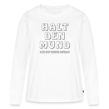LA FERME - T-shirt manches longues Premium bio Femme - blanc - Devant - Julia (174cm)