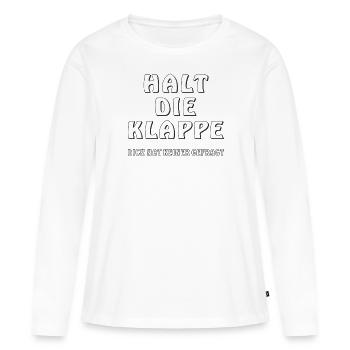 LA FERME - T-shirt manches longues Premium bio Femme - blanc - Devant - Julia (174cm)