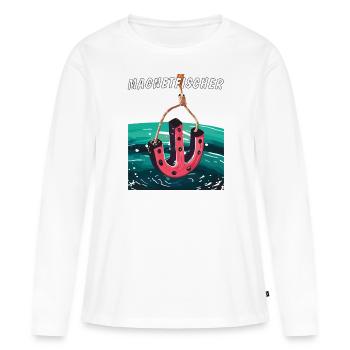 AIMANT FISCHER - T-shirt manches longues Premium bio Femme - blanc - Devant - Julia (174cm)