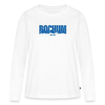 Bochum Skyline Ruhrpott sur la zone minière du charbon Home - T-shirt manches longues Premium bio Femme - blanc - Devant - Julia (174cm)