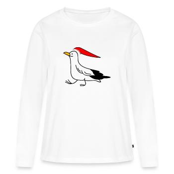 Weihnachtsmöwe - Frauen Premium Bio Langarmshirt - Weiß - Vorne - Julia (174cm)