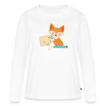 Fuchs-Post - T-shirt manches longues Premium bio Femme - blanc - Devant - Julia (174cm)