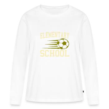 Funny Elementary Completed Soccer Vibe - Women's Premium Organic Long Sleeve Shirt - white - Front - Julia (174cm)