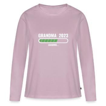 Promoted To Grandma 2023 - Women's Premium Organic Long Sleeve Shirt - dusky pink - Front - Julia (174cm)