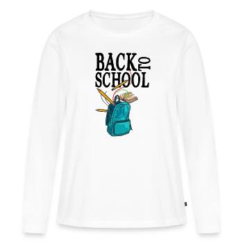 Back To School - Women's Premium Organic Long Sleeve Shirt - white - Front - Julia (174cm)