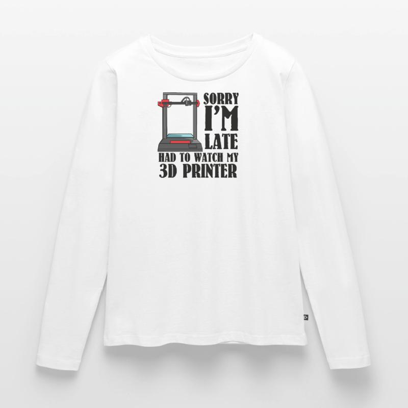 3D Printer 3d Print Nerd 3d Tool Software Women's Premium Organic Long Sleeve Shirt