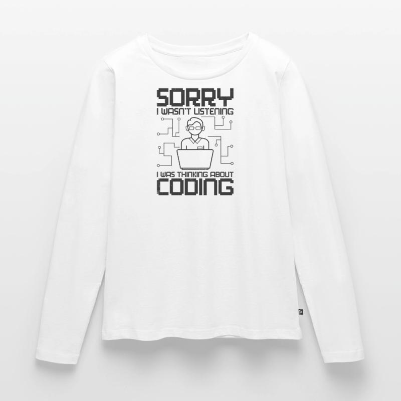 Programmierer Software Web Entwickler Coder Coding Frauen Premium Bio Langarmshirt