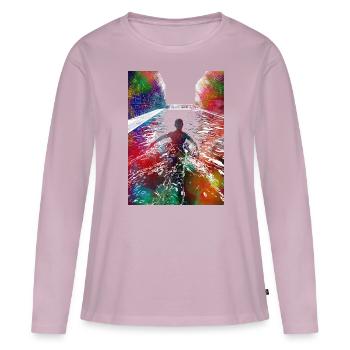 Swimming sport art #swimmer #sport - Women's Premium Organic Long Sleeve Shirt - dusky pink - Front - Julia (174cm)