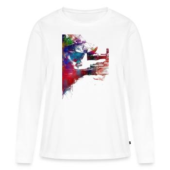 Schießsportkunst #shooting #hunting - Frauen Premium Bio Langarmshirt - Weiß - Vorne - Julia (174cm)