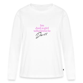 A girl who likes to dance - Women's Premium Organic Long Sleeve Shirt - white - Front - Julia (174cm)