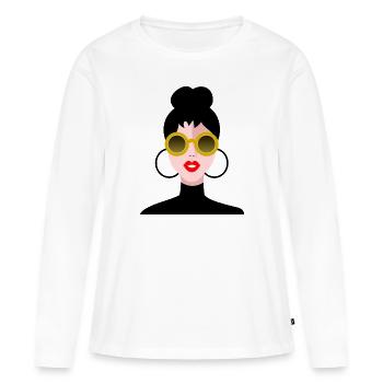 WIFE. DAUGHTER. ADOLESCENT. WOMEN'S DAY - Women's Premium Organic Long Sleeve Shirt - white - Front - Julia (174cm)