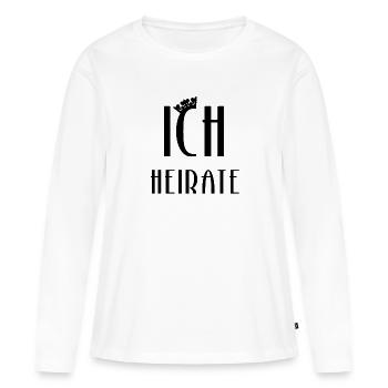 JGA -I'm getting married - Bride - Bachelorette party - Women's Premium Organic Long Sleeve Shirt - white - Front - Julia (174cm)
