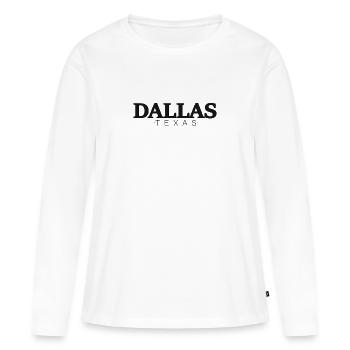 Dallas Texas - Frauen Premium Bio Langarmshirt - Weiß - Vorne - Julia (174cm)