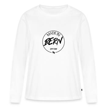 Bear Bern - T-shirt manches longues Premium bio Femme - blanc - Devant - Julia (174cm)