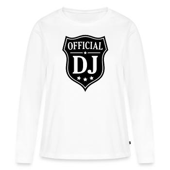 DJ Deejay Disc jockey Discjockey - Frauen Premium Bio Langarmshirt - Weiß - Vorne - Julia (174cm)