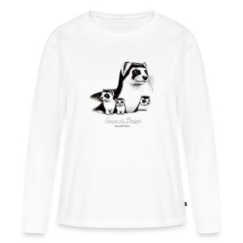 Hermine Guemene Penfao Herz von Breizh - Frauen Premium Bio Langarmshirt - Weiß - Vorne - Julia (174cm)