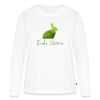Joyeuses Pâques Pâques - T-shirt manches longues Premium bio Femme - blanc - Devant - Julia (174cm)