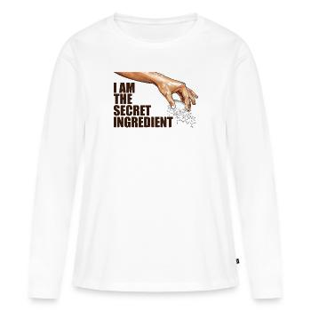 I am the secret ingredient - T-shirt manches longues Premium bio Femme - blanc - Devant - Julia (174cm)