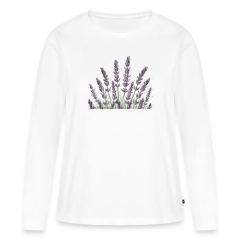 Lavender Lavender stalks - Women's Premium Organic Long Sleeve Shirt - white - Front - Julia (174cm)
