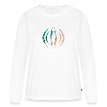 mer - T-shirt manches longues Premium bio Femme - blanc - Devant - Julia (174cm)
