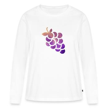 grain de raisin - T-shirt manches longues Premium bio Femme - blanc - Devant - Julia (174cm)