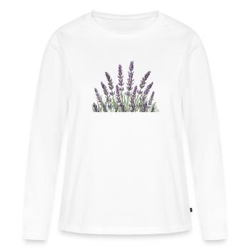 Lavender stalks Lavender - Women's Premium Organic Long Sleeve Shirt - white - Front - Julia (174cm)