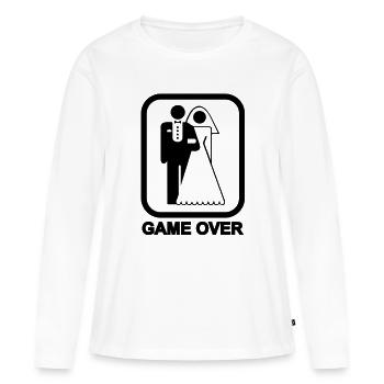 Game Over - Frauen Premium Bio Langarmshirt - Weiß - Vorne - Julia (174cm)
