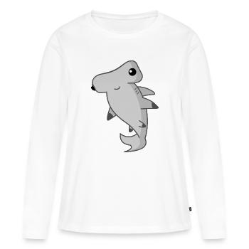 Hammerhai Hai - T-shirt manches longues Premium bio Femme - blanc - Devant - Julia (174cm)