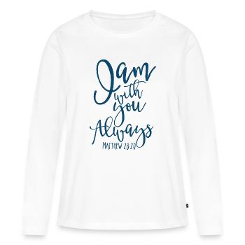 Immer - Frauen Premium Bio Langarmshirt - Weiß - Vorne - Julia (174cm)