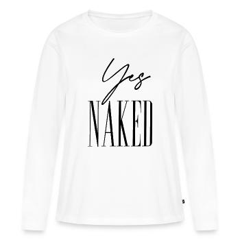 si nu - T-shirt manches longues Premium bio Femme - blanc - Devant - Julia (174cm)