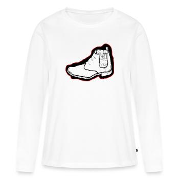 Chaussures neuves - T-shirt manches longues Premium bio Femme - blanc - Devant - Julia (174cm)