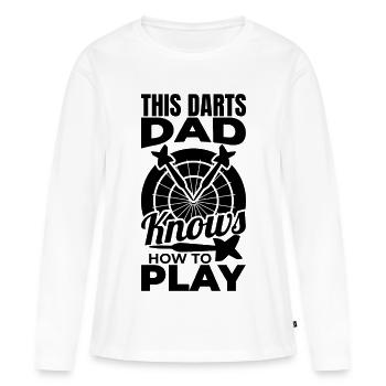Papa dard - T-shirt manches longues Premium bio Femme - blanc - Devant - Julia (174cm)