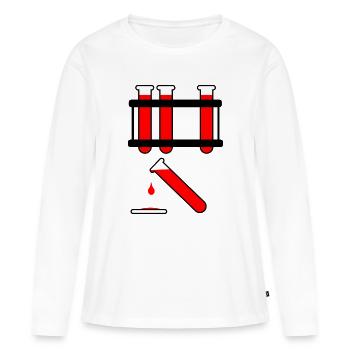 Blood test - Women's Premium Organic Long Sleeve Shirt - white - Front - Julia (174cm)
