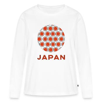 Rising Sushi (dunkel) - Frauen Premium Bio Langarmshirt - Weiß - Vorne - Julia (174cm)