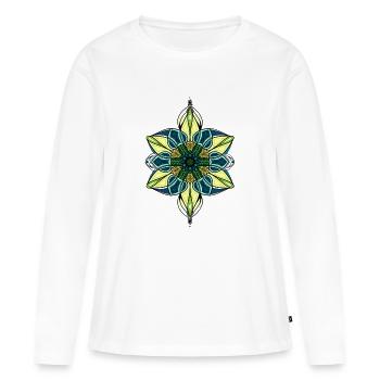 Ornement - T-shirt manches longues Premium bio Femme - blanc - Devant - Julia (174cm)