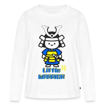 Kleiner Samurai Krieger - Frauen Premium Bio Langarmshirt - Weiß - Vorne - Julia (174cm)