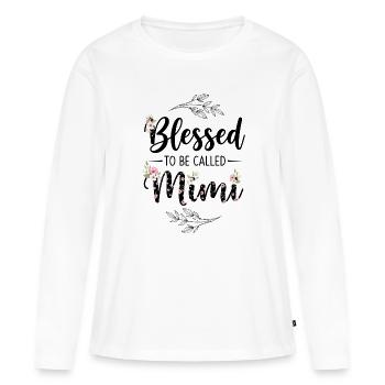 Happy To Be Grandma Grandma Gift - Women's Premium Organic Long Sleeve Shirt - white - Front - Julia (174cm)
