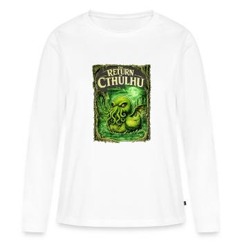 Le retour de Cthulhu - T-shirt manches longues Premium bio Femme - blanc - Devant - Julia (174cm)
