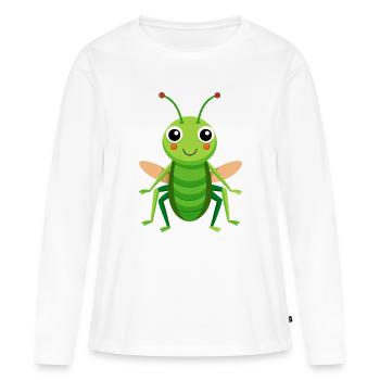 Cute Cricket - Women's Premium Organic Long Sleeve Shirt - white - Front - Julia (174cm)