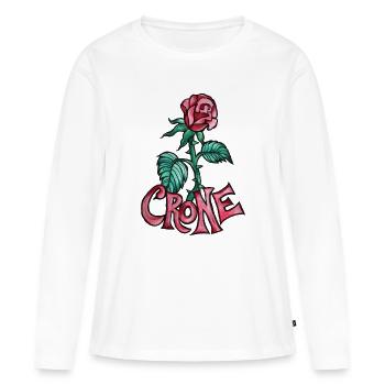 Crone Rose Tattoo - Women's Premium Organic Long Sleeve Shirt - white - Front - Julia (174cm)